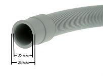 Шланг сливной (вход Г-образный) стиральной, посудомоечной машины 2 м Ø21/29мм